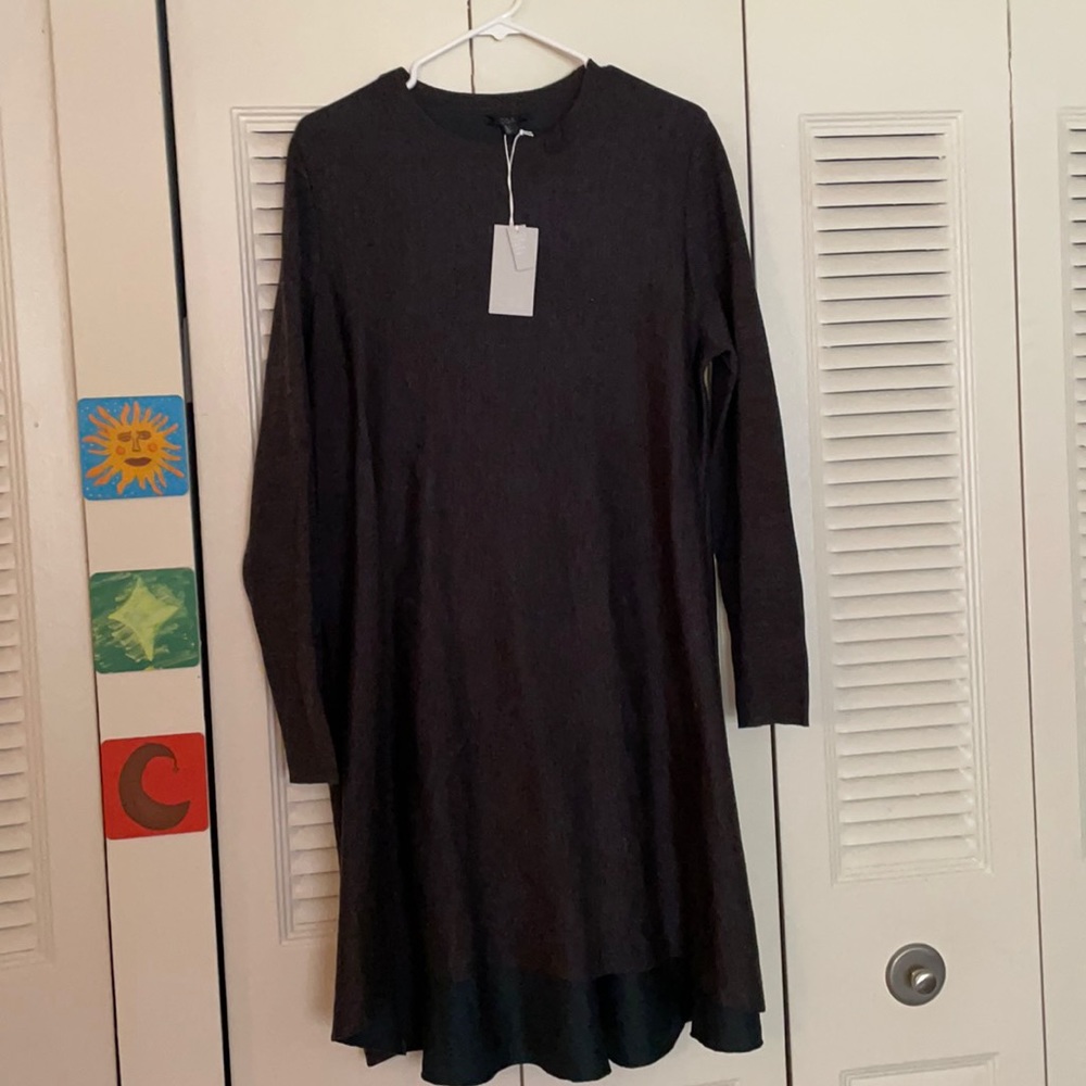 Long sleeve wool dress